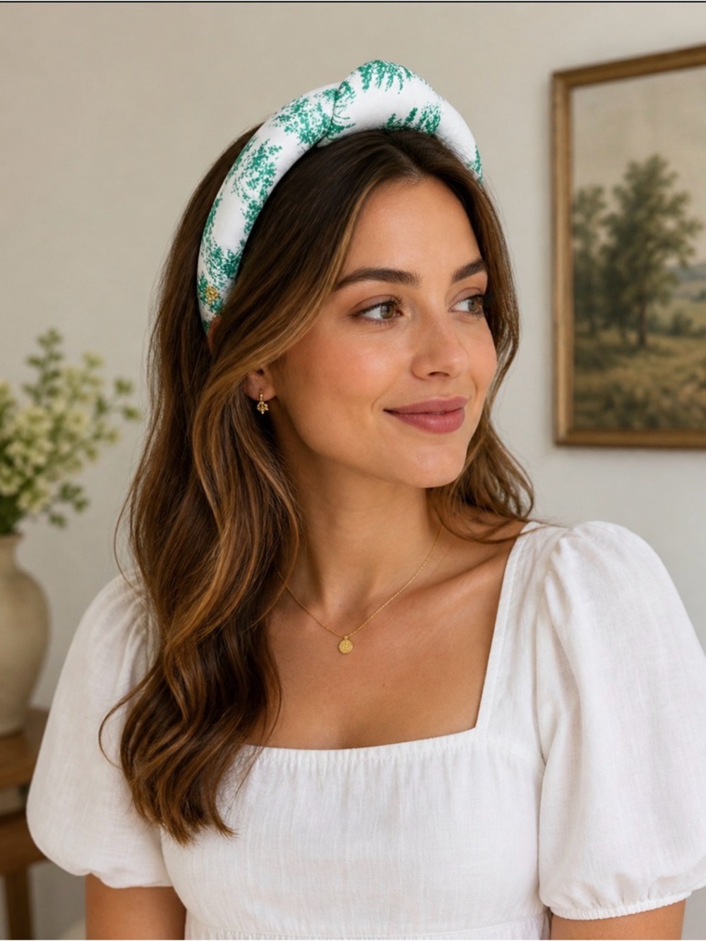 Lele Sadoughi Toile knot headband